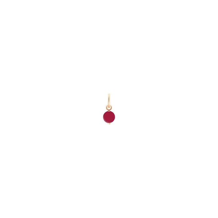 Pendant Ginette NY coral tiny bead charm in rose gold – Lepage