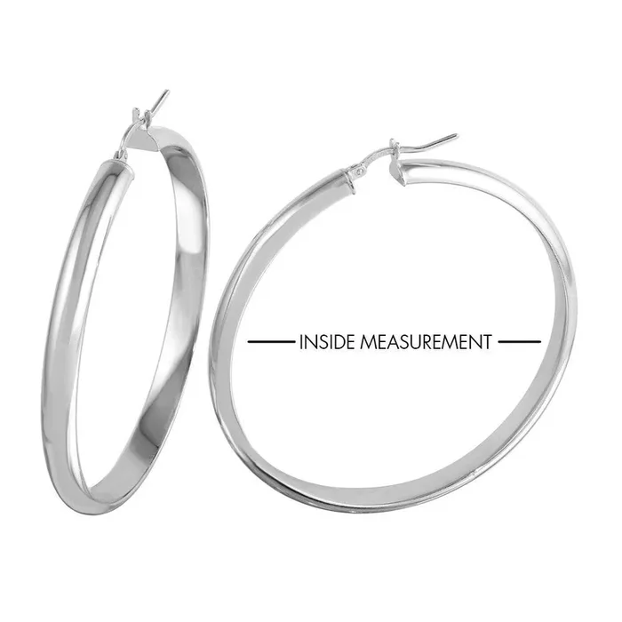 Pendientes de aro de 5 mm redondeados con electroformado en plata de ley 925 rodiada – ARE00023RH