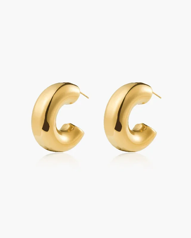 Pendientes de aro grueso