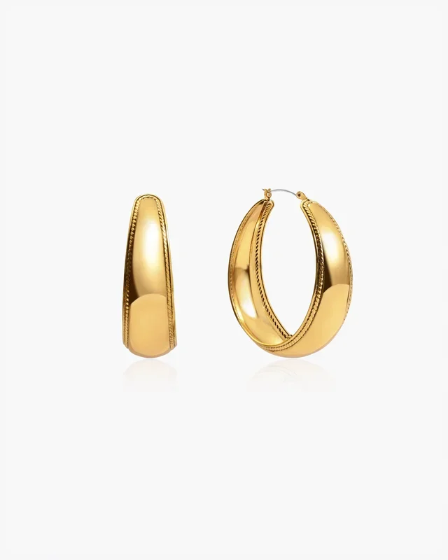 Pendientes grandes de aro Orin