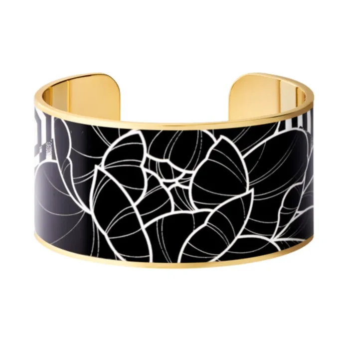 Peony Cuff – Carbon Black