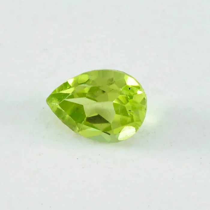 Peridot 1PC Chunky 15×20 MM Pear Faceted Green Shine Semi Precious Loose Gemstones