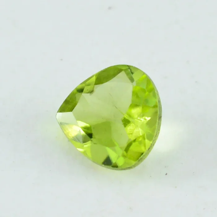 Peridot 1PC Large 12×12 MM Heart Faceted Green High-Quality Semi Precious Loose Gemstones