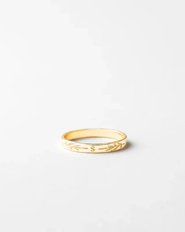 Personalized Olive Branch Band