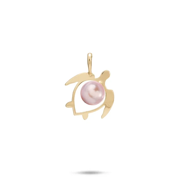 Pick A Pearl Honu (Turtle) Pendant in Gold – 15mm