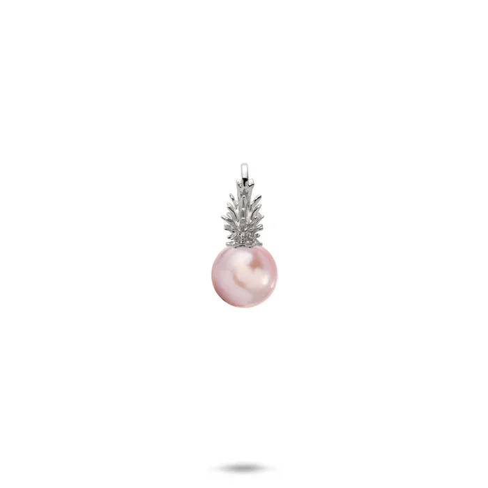 Pick A Pearl Pineapple Pendant in White Gold – 11mm