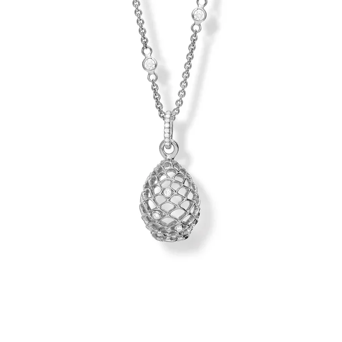 Pigne di Santo Stefano Medium Necklace Pendant White Gold – Diamond