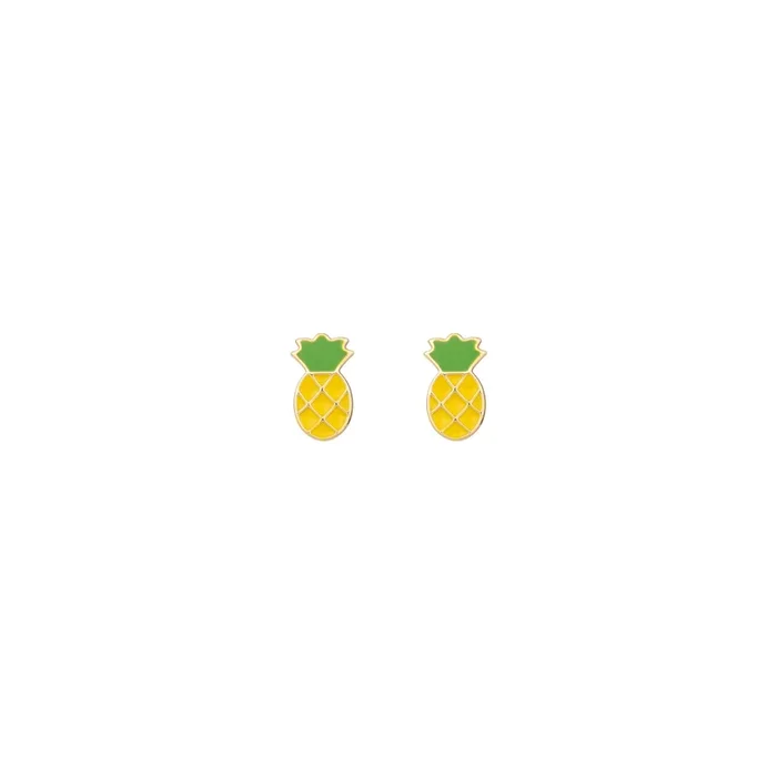 Pinapple earrings in yellow gold | LEPAGE