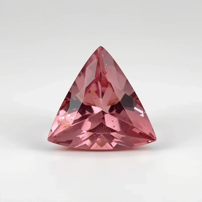 Pink Tourmaline 1PC Tiny 6×6 MM Triangle Faceted Pink Polished Semi Precious Loose Gemstones