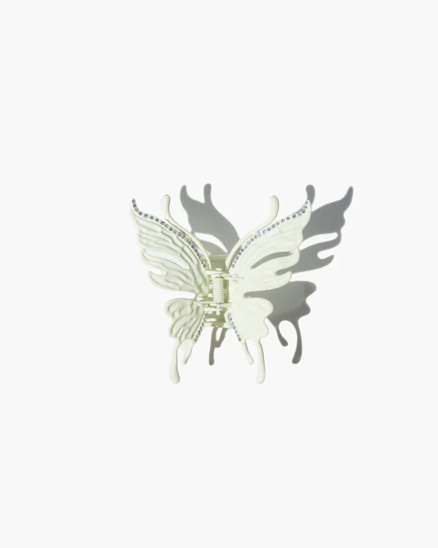 Pinza para el cabello Mariposa Blanca