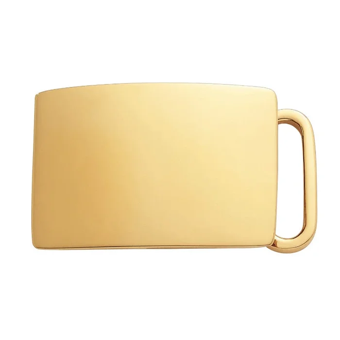 Plain Gold-Plated Belt Buckle 1″