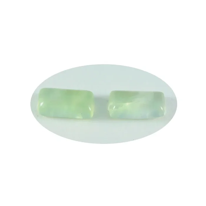 Prehnite 1PC Large 8×16 MM Baguette Cabochon Green Fine semi Precious Gems