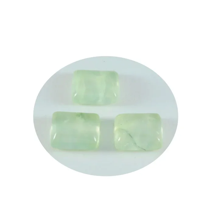 Prehnite 1PC Large 9×11 MM Emerald Cabochon Green Fine semi Precious Loose Gemstone