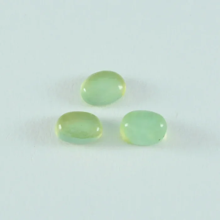 Prehnite 1PC Small 6×8 MM Oval Cabochon Green Fine semi Precious Gems