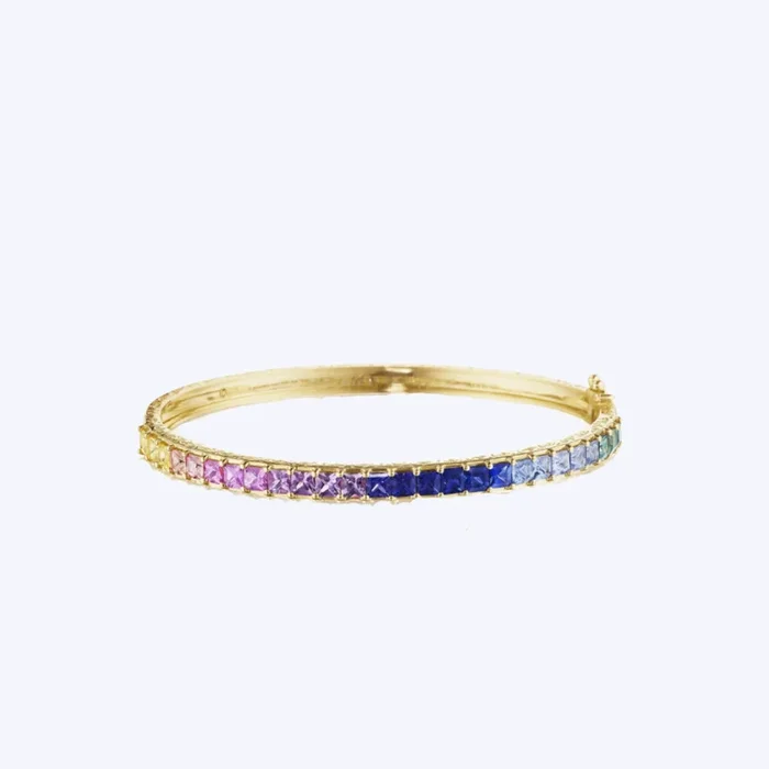 Princess Cut Watercolor Bangle