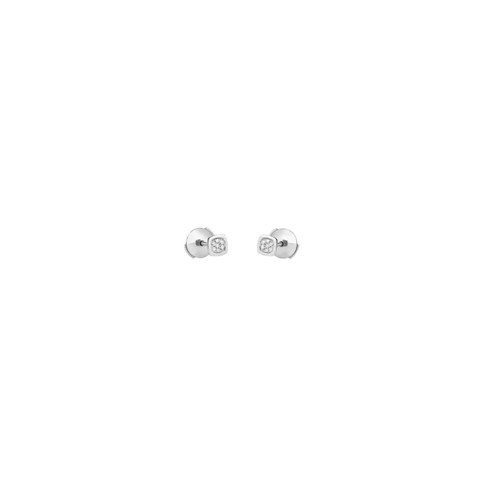 Puces d’oreilles dinh van Impression Domino en or blanc et diamants