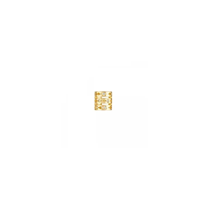 Pulse dinh van ear clip yellow gold and diamonds – Lepage