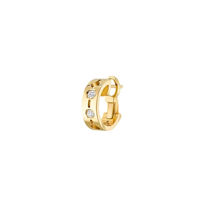 Pulse dinh van earring in yellow gold and diamonds | LEPAGE