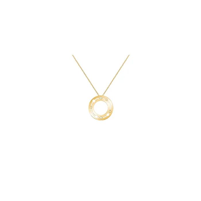 Pulse dinh van necklace in yellow gold and diamonds | LEPAGE