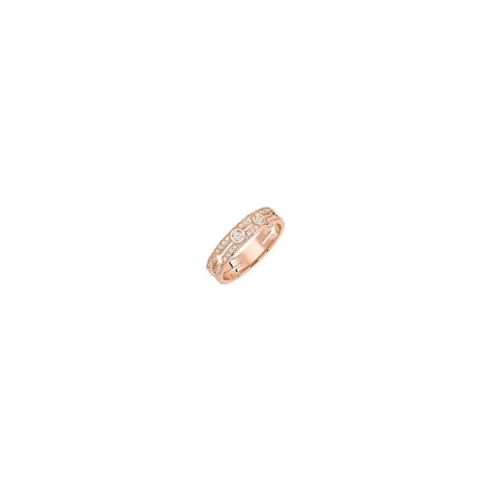 Pulse dinh van small ring rose gold diamonds – Lepage