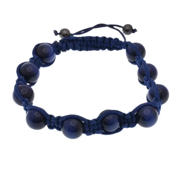 Pulsera de acero inoxidable con cordón de cuentas color verde azulado – SBB00084 (Copia)