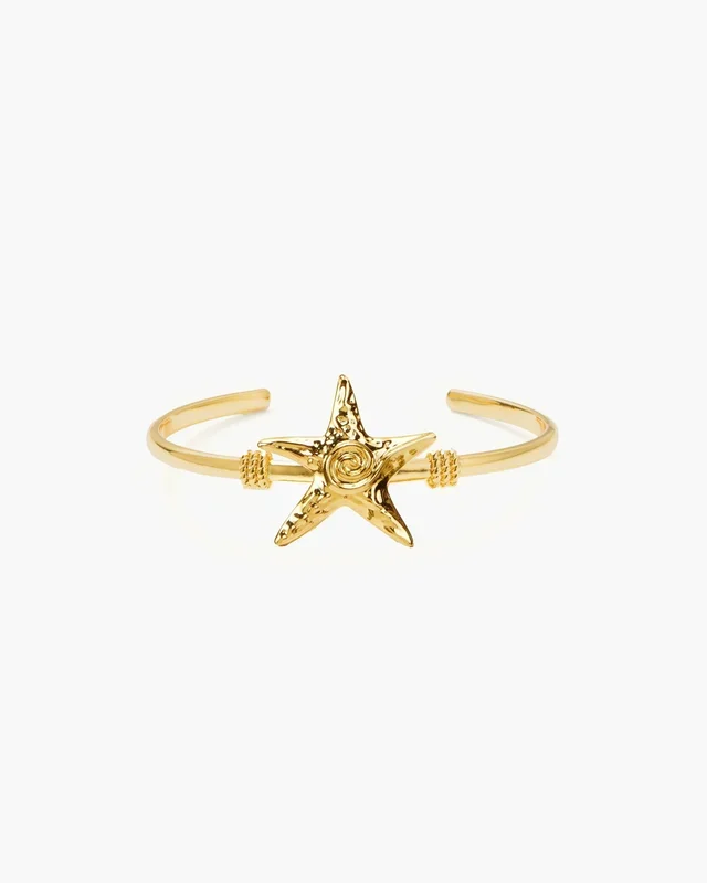 Pulsera de estrella de mar dorada
