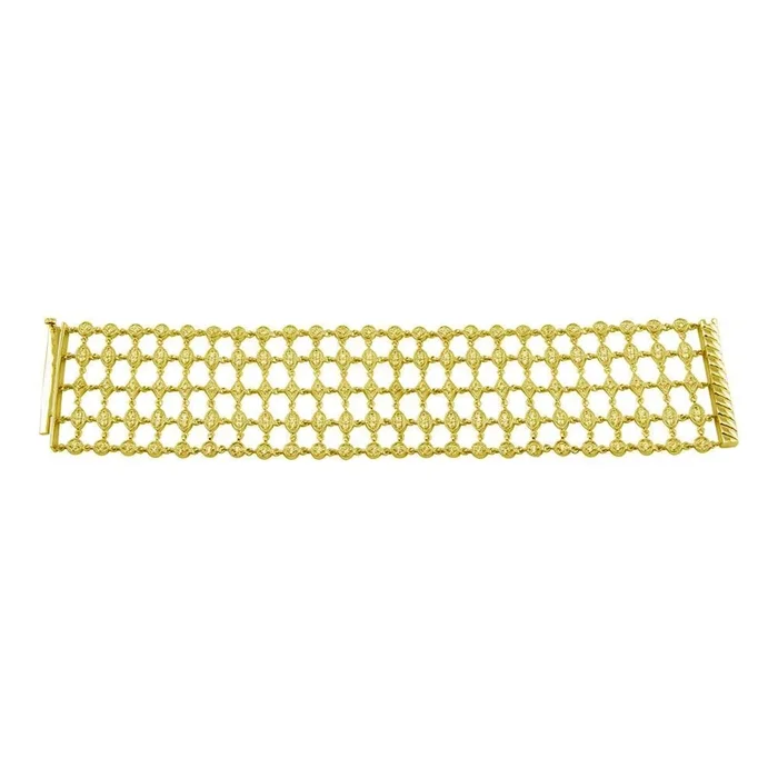 Pulsera de plata de ley 925 bañada en oro con circonitas cúbicas transparentes – STB00361GP