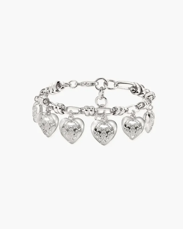 Pulsera Heart Club en Plata