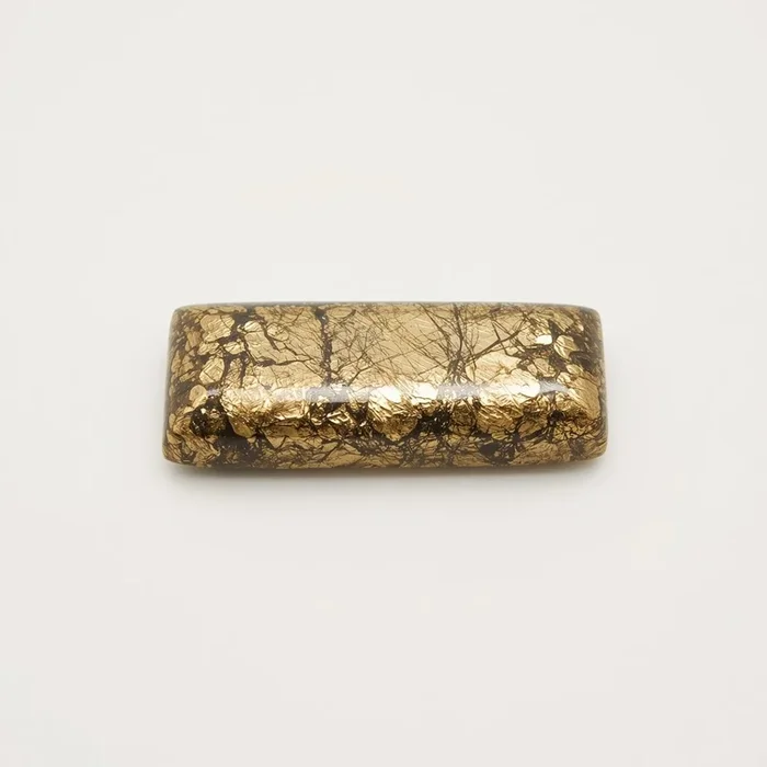 Pyrite 1PC Small 6×12 MM Baguette Cabochon Gray Superior semi Precious Semi Precious Gemstone