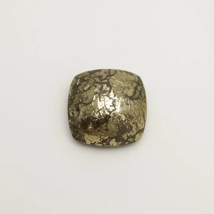 Pyrite 1PC Tiny 6×6 MM Square Cabochon Gray Superior semi Precious Semi Precious Gemstone