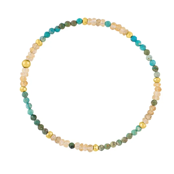 Pyrite’s Booty Bracelet in Turquoise & Citrine & Pyrite