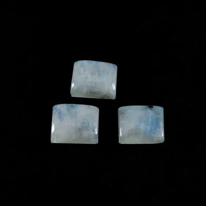Rainbow Moonstone 1PC Large 10×12 MM Emerald Cabochon White Splendid semi Precious Loose Gemstone