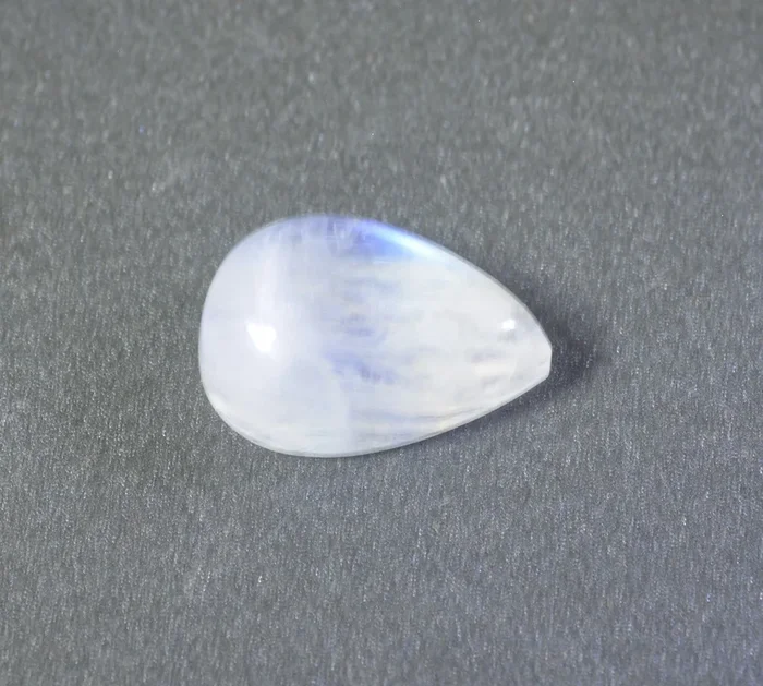 Rainbow Moonstone 1PC Small 7×9 MM Pear Cabochon White High-Quality semi Precious Precious Gemstone