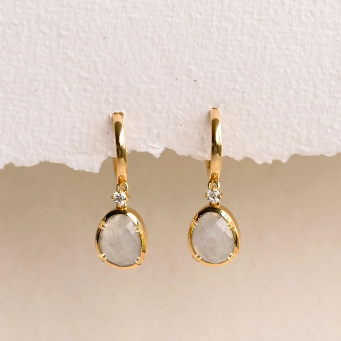 Rainbow Moonstone Earrings – Victoria