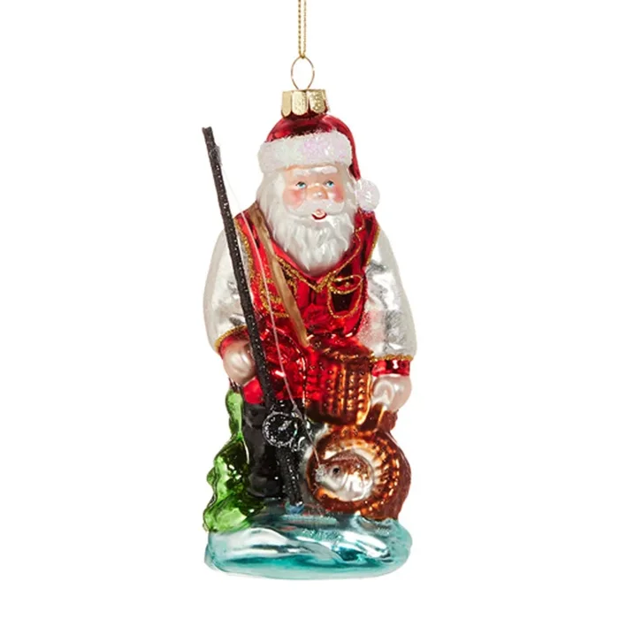 Raz Imports 5.5″ Gone Fishin’ Santa Ornament