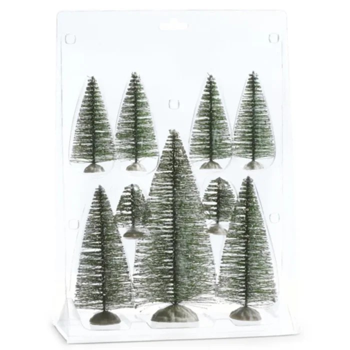 Raz Imports Box of 9 Bottle Brush Trees