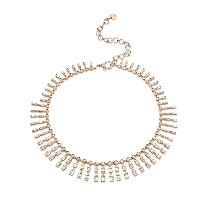 READY TO SHIP DIAMOND TRIPLE DOT-DASH CHOKER