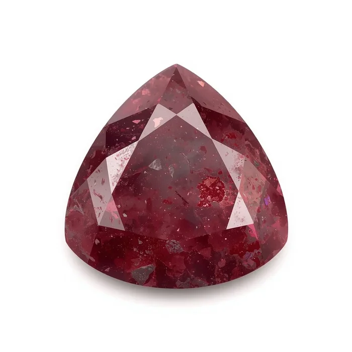 Red Jade 1PC Large 11×11 MM Triangle Faceted Red Fine Semi Precious Gems