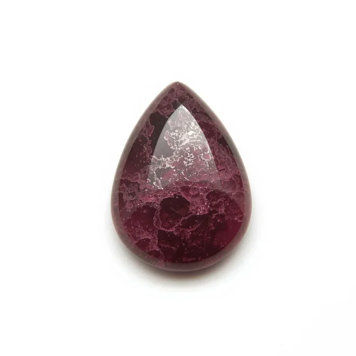 Red Jade 1PC Large 9×11 MM Pear Cabochon Red High-Quality semi Precious Loose Gems