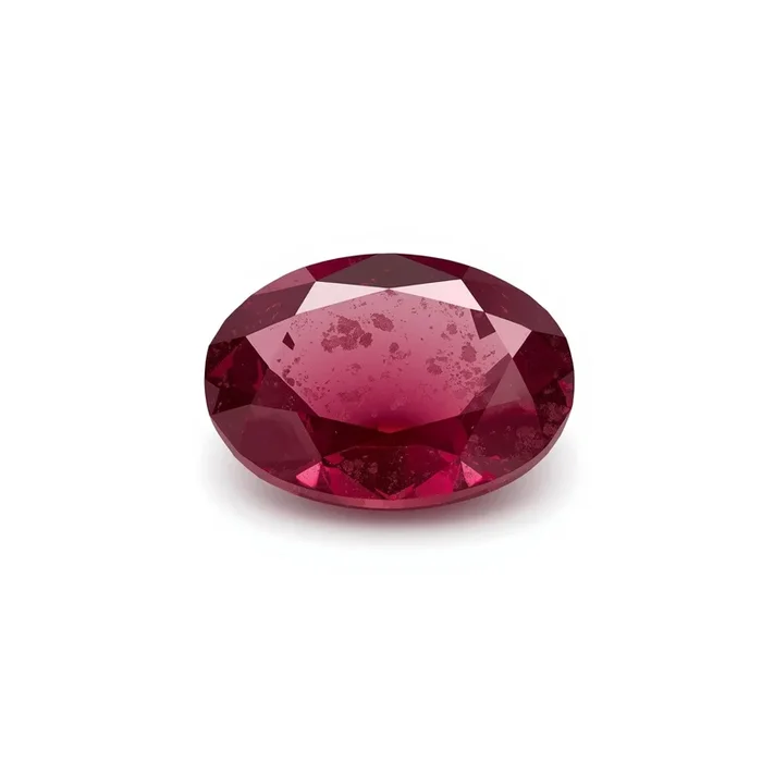 Red Jade 1PC Medium 7×10 MM Oval Faceted Red Lustrous Semi Precious Loose Gemstone