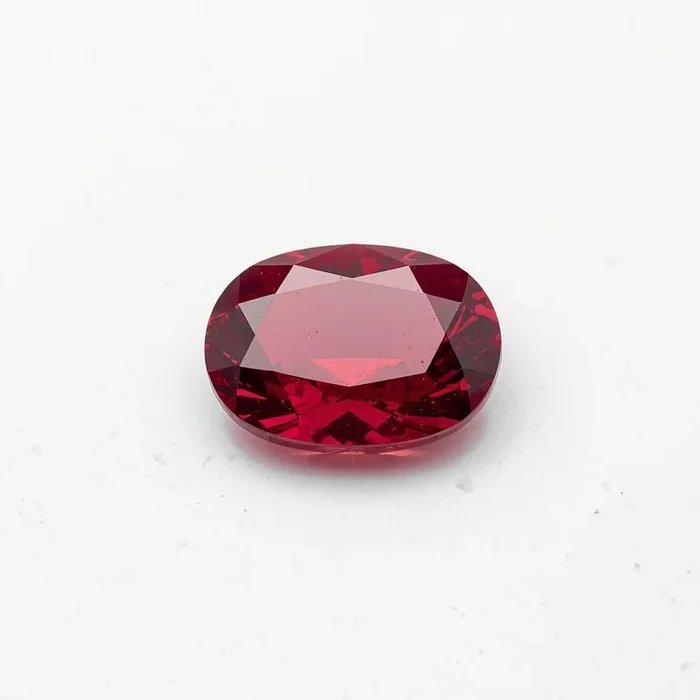 Red Jade 1PC Medium 8×10 MM Oval Faceted Red Shine Semi Precious Loose Gemstones