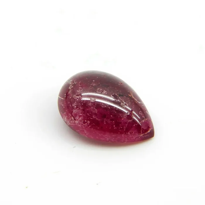 Red Jade 1PC Small 6×8 MM Pear Cabochon Red Splendid semi Precious Loose Gemstone