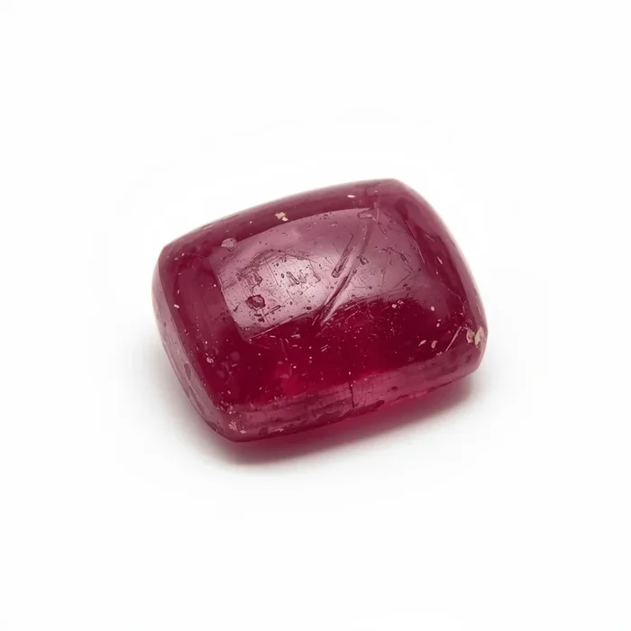 Red Jade 1PC Tiny 5×7 MM Emerald Cabochon Red Shine semi Precious Precious Gemstone