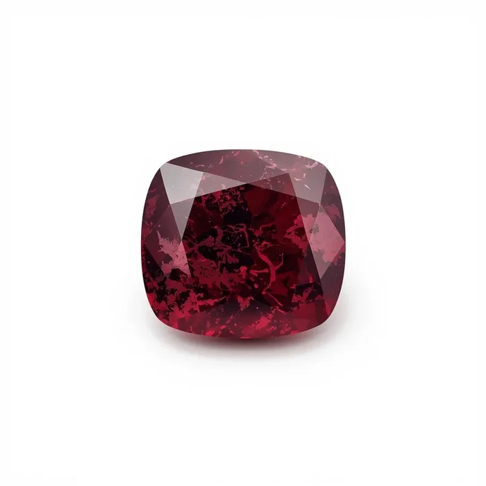 Red Jade 1PC Tiny 6×6 MM Cushion Faceted Red Polished Semi Precious Loose Gemstones