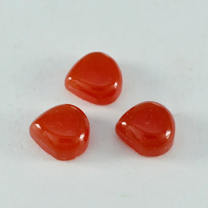 Red Onyx 1PC Large 11×11 MM Heart Cabochon Red Lustrous semi Precious Loose Gemstone