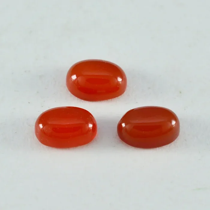 Red Onyx 1PC Medium 7×10 MM Oval Cabochon Red Pure semi Precious Precious Gemstone
