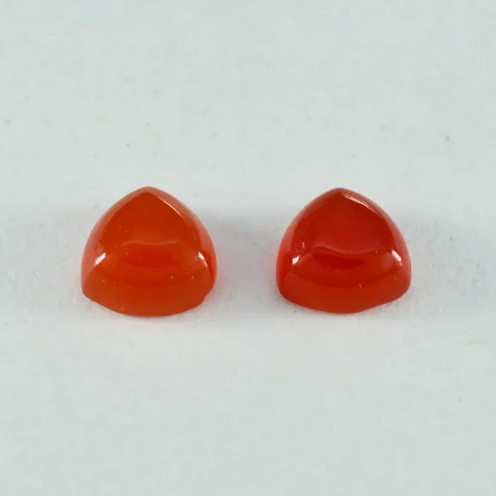 Red Onyx 1PC Medium 9×9 MM Triangle Cabochon Red High-Quality semi Precious Loose Gems