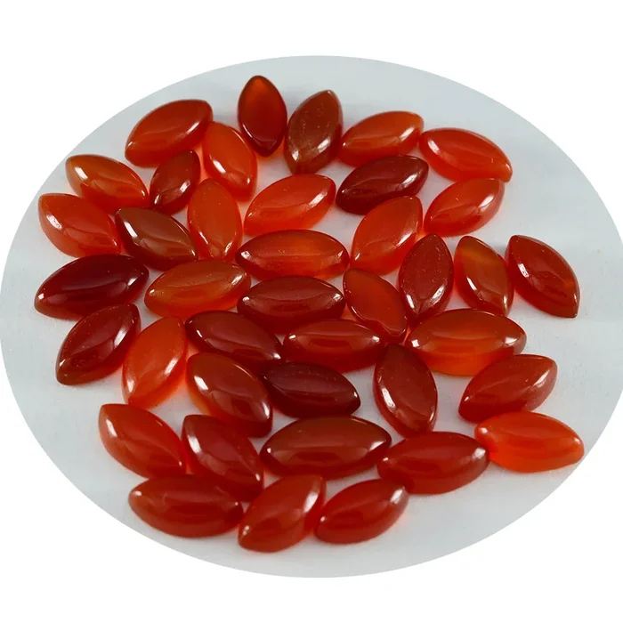 Red Onyx 1PC Small 6×12 MM Marquise Cabochon Red Lustrous semi Precious Semi Precious Gemstone