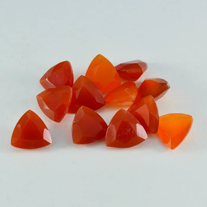 Red Onyx 1PC Small 7×7 MM Triangle Faceted Red Splendid Semi Precious Loose Gemstone