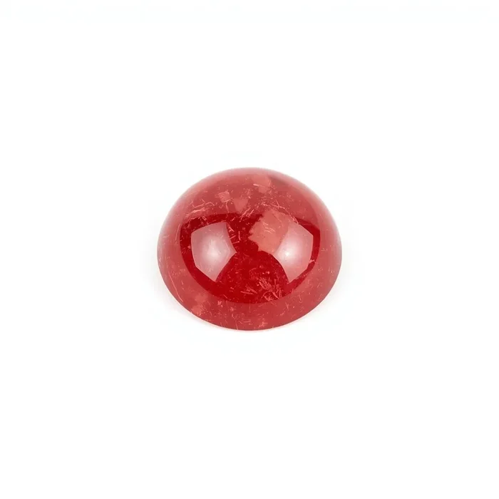 Red Strawberry Quartz 1PC Small 7×7 MM Round Cabochon Red Natural semi Precious Gems